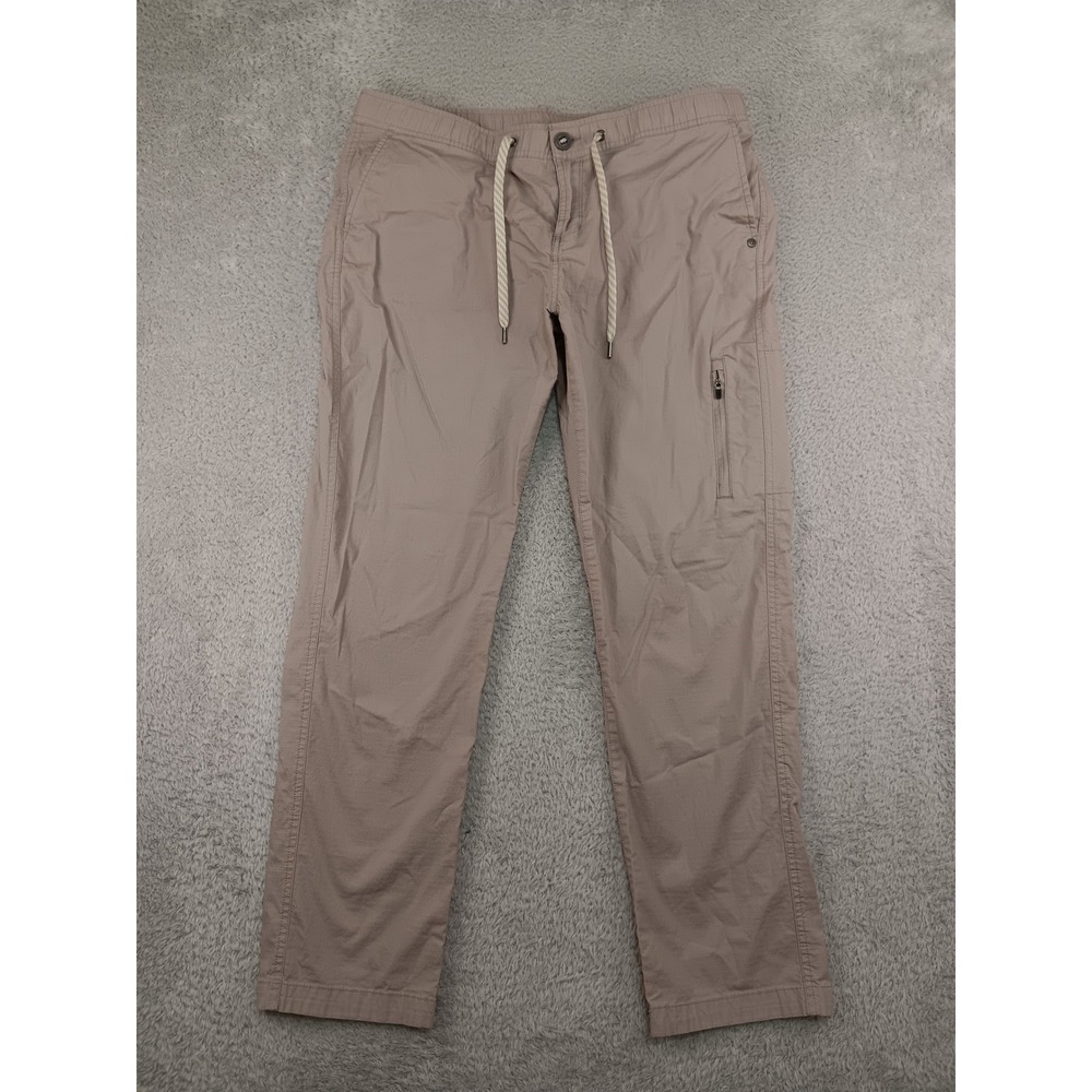 Vuori Ripstop Pants Women XL (35x28) Taupe Brown Cargo Drawstring VW401
